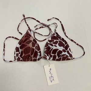Giraffe print Swim top ladies Medium Net